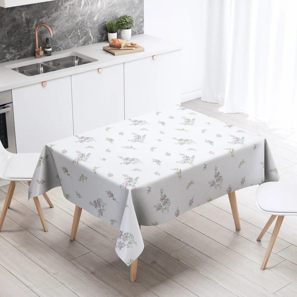 Cartoon Floral Tablecloth Home Decor Stain Resistant Waterproof Table Decoration Rectangular Kitchen Fireplace Countertop