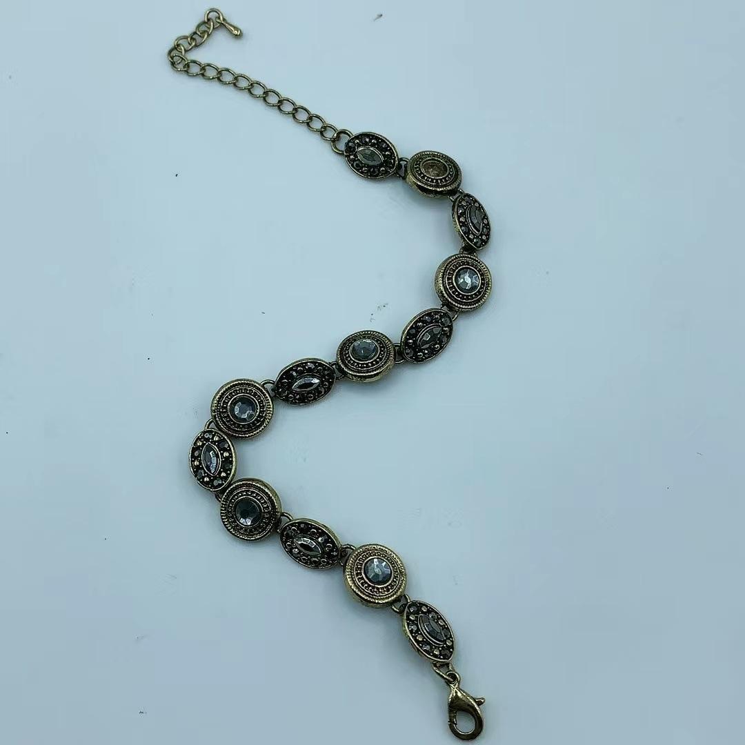 Старинный золотой ретро-средневековый чешский браслет с бриллиантами — фото 5