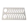 Eyebrow Lip Stencils Brushed Silver Thickened Stainless Steel Reusable Eyebrow Practice Template Makeup Shaper