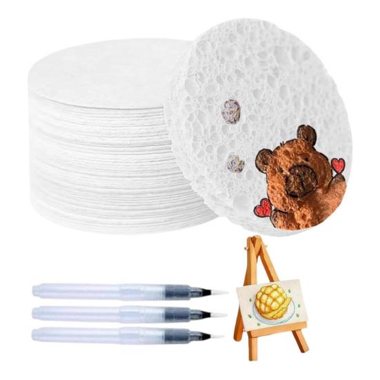 Sada na malování magickou pěnovou texturou DIY 3D pěnová malba umělecká sada s vodními štětci Pufovaná popcornová kresba plátno houbička řemeslné potřeby