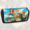 Cartoon One Piece Multi-layer Flip Pencil Case For Boy/Girls Best Gifts Large Capacity Durable Teenagers Pen Bag School Supplies