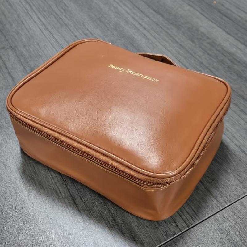 1PC multi-layer large-capacity removable cosmetic bag, travel cosmetic storage bag with brush storage, unisex portable beauty essential small bag,