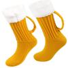 Shape Beer Mug Knitted Plush Midcalf Socks Winter Keep Warm Decoration Feet