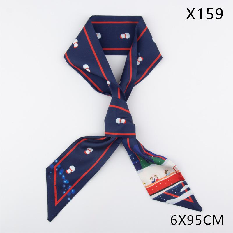 Festive Snowman Hair Scarf: Versatile Christmas & New Year Headband with Elegant Flowing Design