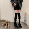 2025 Autumn Winter Korean Style Over-the-Knee Slimming Boots for Petite Women Thick Sole Knight-Inspired Slimming Long Boots