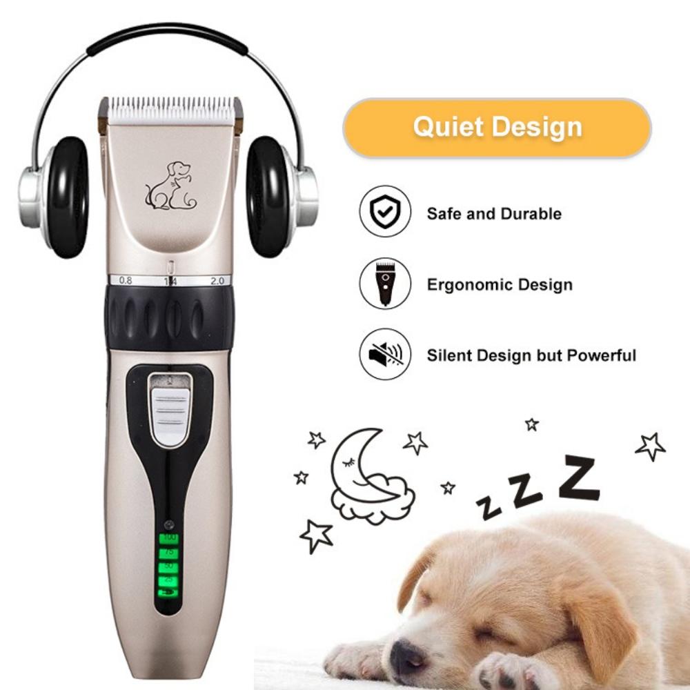 Upgraded Version Rechargeable Cordless Pet Grooming Product Kits Low Noise Electric Dog Hair Trimmers Sets for Dogs & Cats Pets