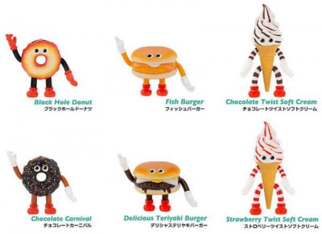 FLAVORS Figure Collection x Complete Set of 6 Full Gachapon Capsule Toy Vol.3 Figures, Set,