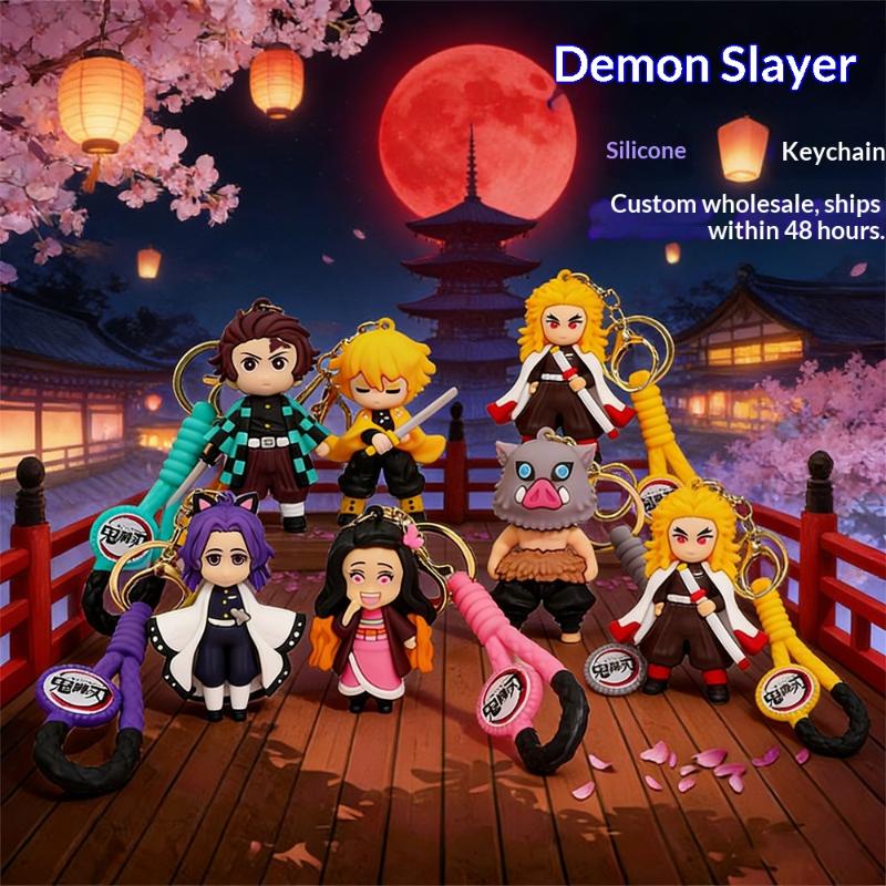 Demon Slayer Figure Ground Temperature Home Tea Stove Tanjiro Nezuko Money Model Pendant Demon Slayer Home Tea Fan Technique