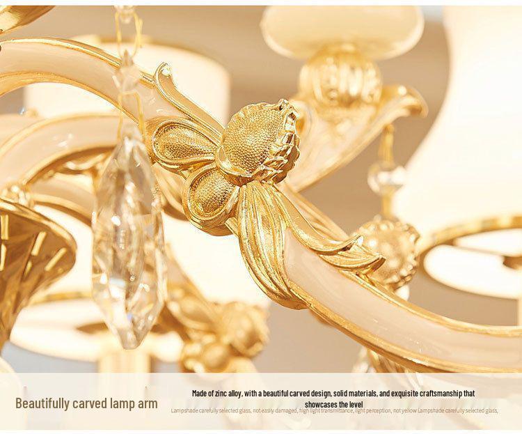 European Minimalist Crystal LED Chandelier for Living Room, Bedroom, Restaurant, or Villa Hall.