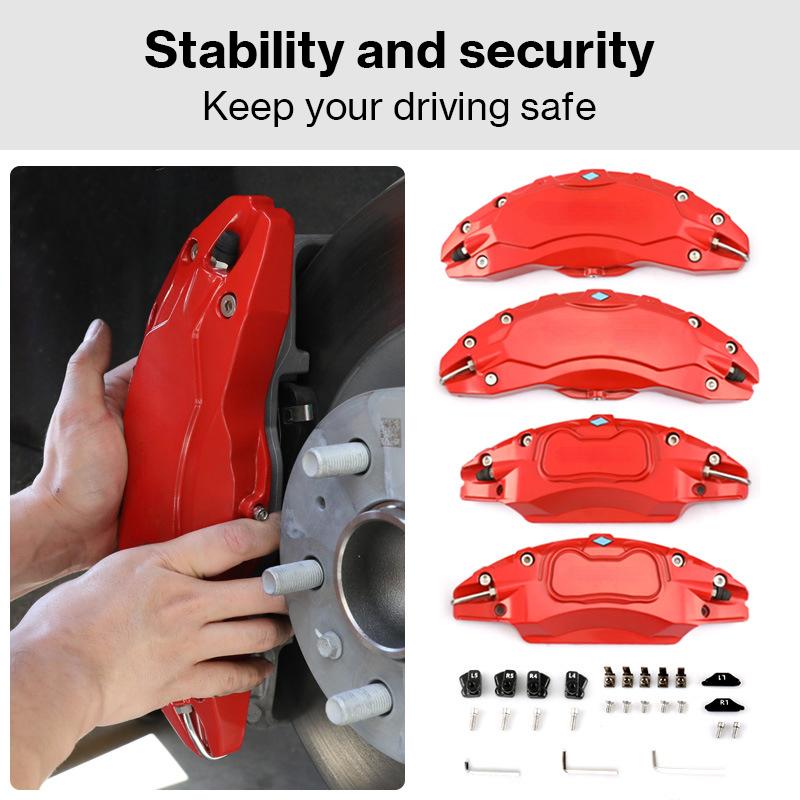 Heenvn Brake Caliper Covers For Tesla Model Y Juniper 2025 2026 Aluminum Alloy Wheel Hub Set Car Calliper Modification Exterior