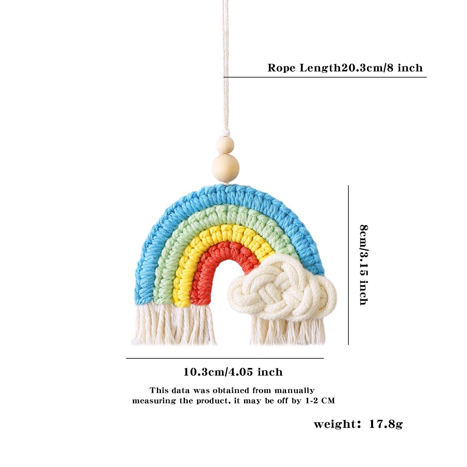 

Nordic Style Handmade Rainbow Cloud Pendant for Children s Room Decor