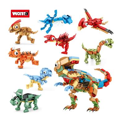 Woma Toys C0476 8 v 1 Montážny model dinosaura Stavebnicový blokový set Hračky pre deti