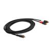 RCA Y Cable 1 RCA Male to 2 RCA Male Stereo Audio Cable Dual Shielded Gold Plated 6.5Ft Amplifier TV Mixer CD DVD