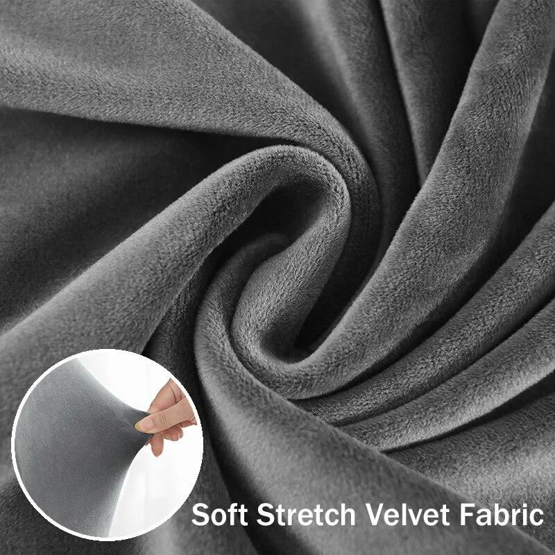 High Back & Universal Velvet Chair Cover Stretch Soft Chair Covers for Dining Room Wedding Hotel Home Decor Seat Case M XL Size