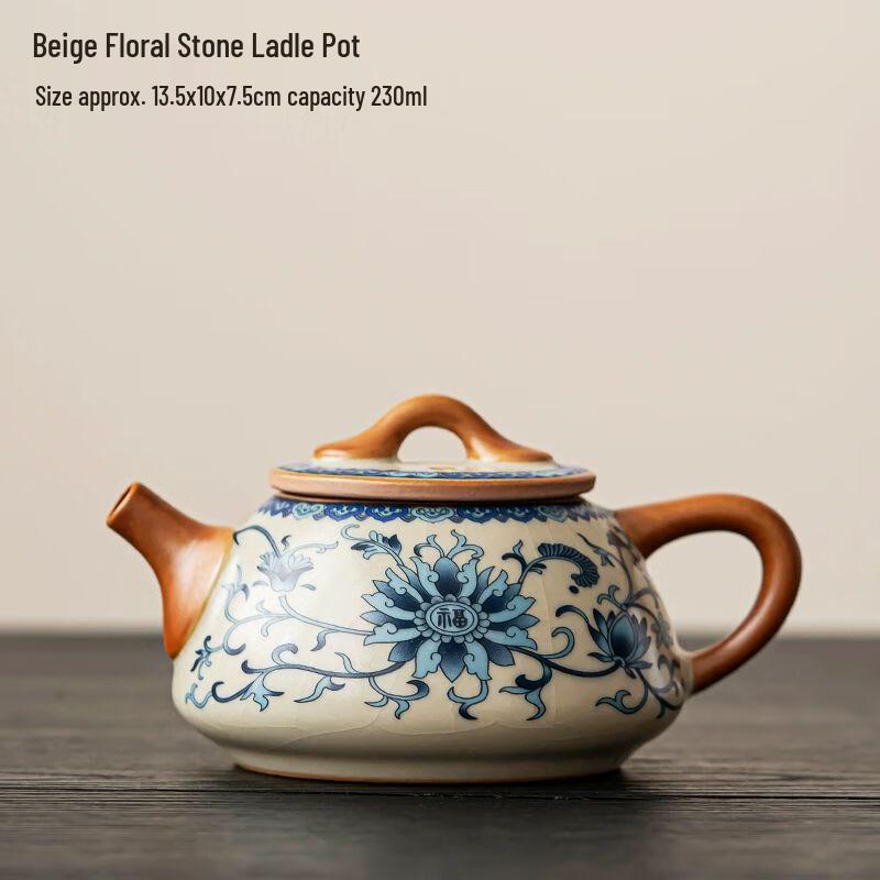 

Jiakangming Ru Kiln Ceramic Gongfu Teapot & Tea Set