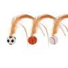 3Pcs Cat Interactive Ball Toys Bouncy Balls with Feathers Indoor Cat Game Toy Feather Cat Training Catcher Pet Toy