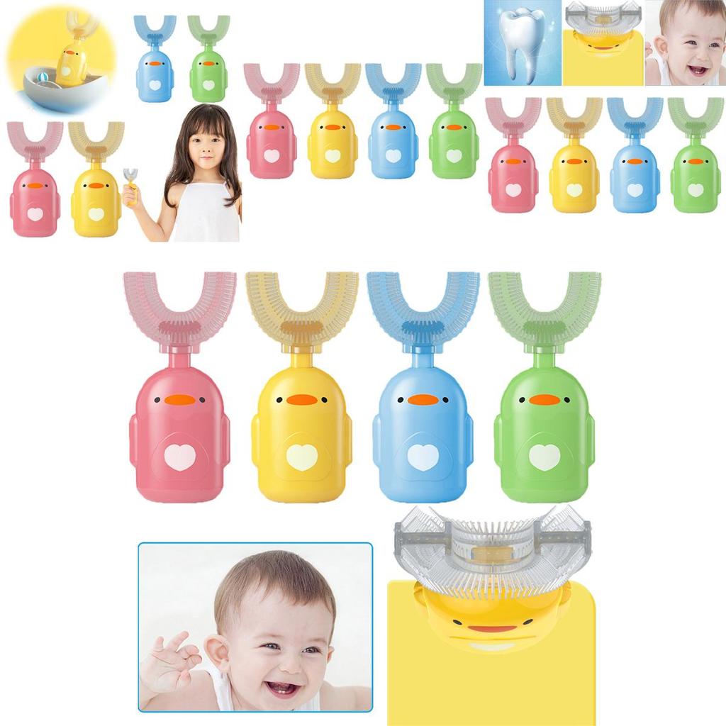 Adorable Silicone U-shaped Toothbrush For Toddlers Safe And Comfortable