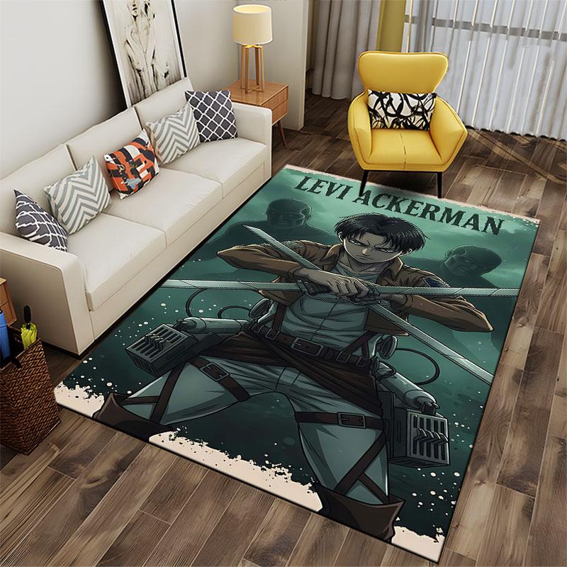 Levi Ackerman Anime Character suitable as a non-slip mat for the living room or bedroom sofa