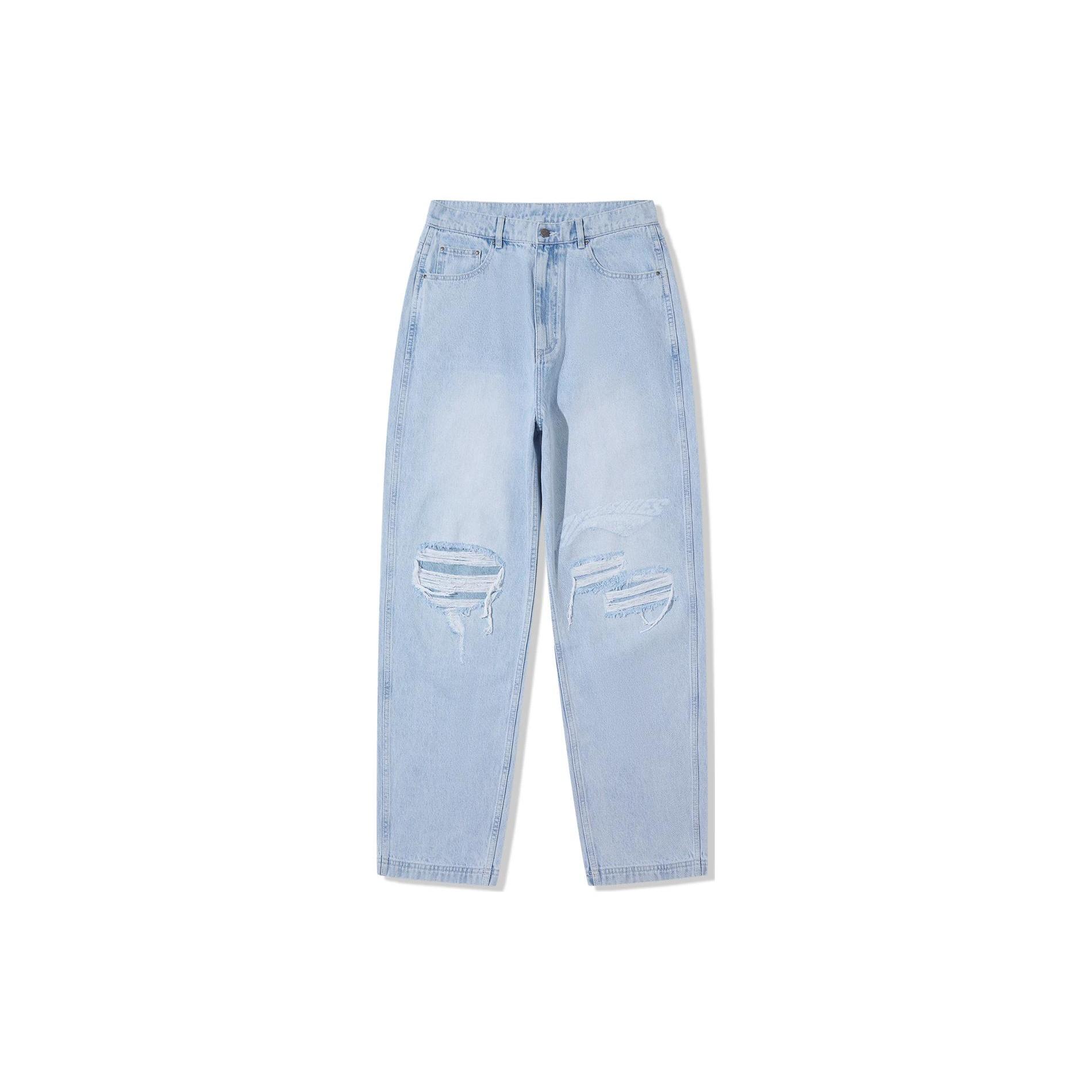Li Ning X PLEASURES Jeans Men s Light Blue Moderate Other AJQT383-2 XL