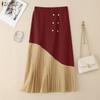 ZANZEA Women Loose Casual Patchwork Long Skirts