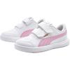 Puma Evolve Court V Jr Versatile Comfortable Low-Top Kids Skate Shoes Kids Sneaker White Pink 404315-02