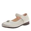 Shoes Summer Hollowed-out Leather Shoes Women's Comfortable Leather Soft-soled Elderly Flat-soled Elderly Hole Sandals