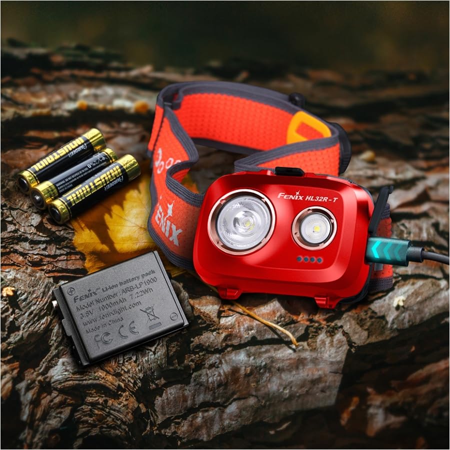 Fenix Max 800 AAA Battery IP66 Magnesium Alloy Trail DIY HL32R-T Headlamp, USB-C Rechargeable, Lumens, Compatible, Protection, Construction, Running,