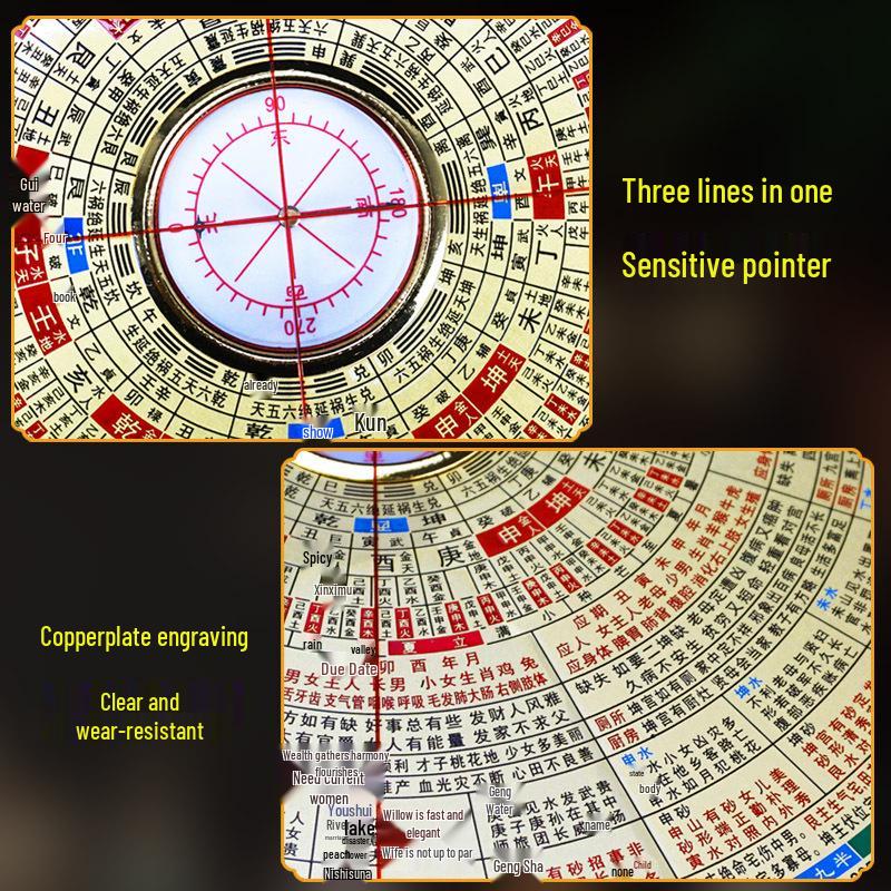 Golden Lock 8-Inch High-Precision Professional Travel Compass