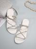 Plus Size Rhinestone Women's Two-Wear Non-Slip Sandals - Summer Fashion Outdoor Beach