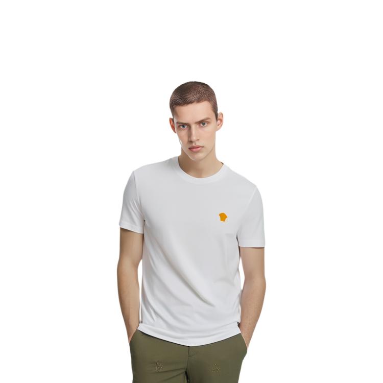 VERSACE Logo Embroidered Crewneck T Shirt 1008481-1A08489-1W000