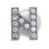 Charms Scarpe Diamante Strass Scintillante Lettera Argento Cristallo Alfabeto Decorazioni Scarpe Gioielli Slider Braccialetto Braccialetti