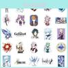 50pcs Genshin Impact Waterproof Stickers Reusable Adhesive Decoration