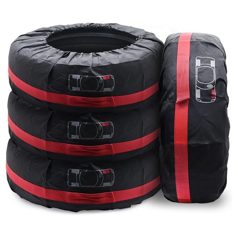 

4PCS Tire Cover, Seasonal Tire Wheel Tires Storage Bags, Waterproof Dustproof Wheel Covers Fit For 19 -23 Tyres