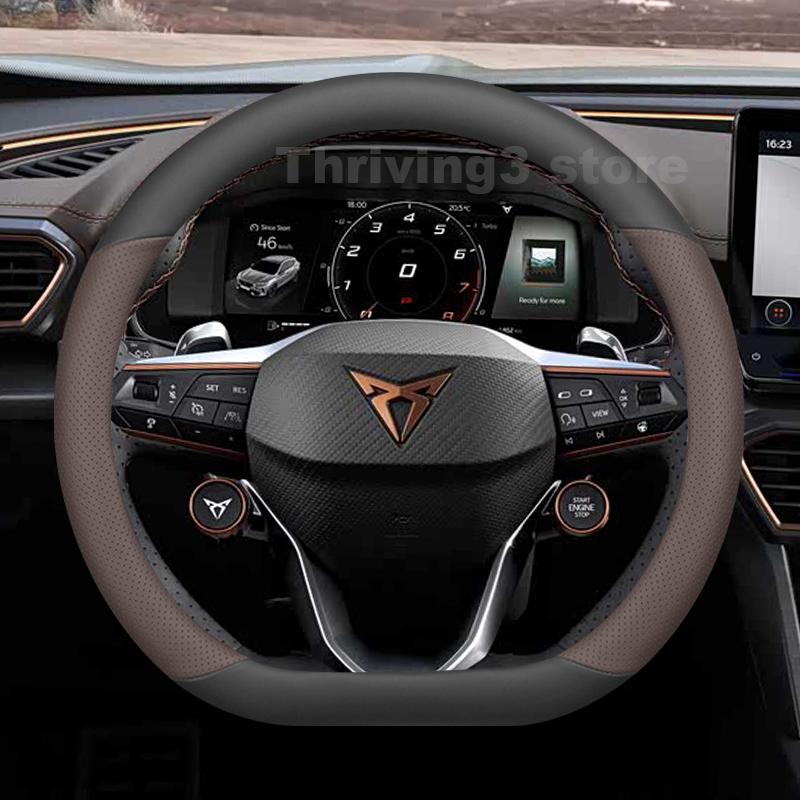 

Leather Car Steering Wheel Cover For Cupra Formentor VZ 2019-2024 2025 Non-slip Auto interior Cupra Formentor 2024 Accessories