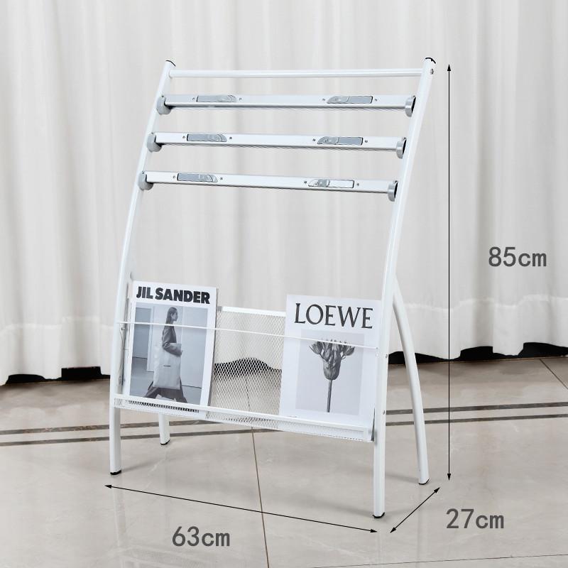 Newspaper & Magazine Display Stand with Brochure Holder for Office Organization and Storage