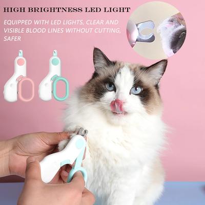 LED-Licht, Nagelknipser für Katzen und Hunde, professioneller Haustier-Klauenschneider mit Sicherheitsschloss, für Welpen, Kätzchen, Tiere, Fellpflege, Werkzeug-Set