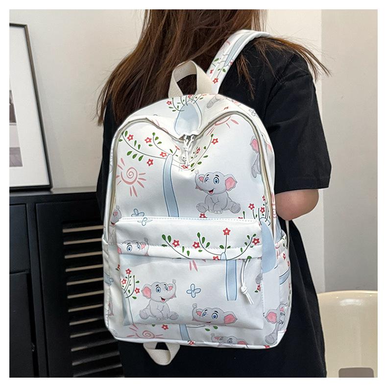 Schoolbag1011 school season summer new high print baby elephant pattern casual fashion backpack