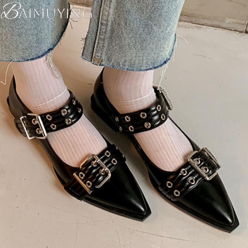 Fashion Women Marie Janes Shoes High Heels Sandals Summer 2025 Trend Shallow Pointed Toe Pumps Designer Elegant Dress Zapatos De Mujer