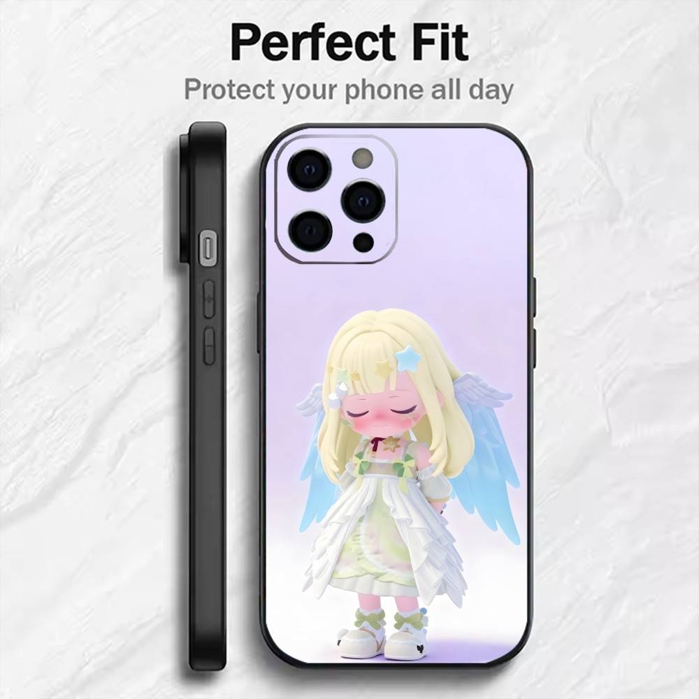 

H-Heartopia Couples Print Phone Case For iPhone17,16,15,14,13,12 Plus,Max Soft Silicone Black Cover iPhone15