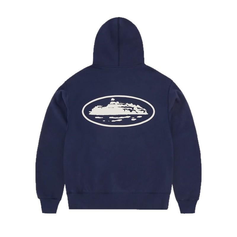 Corteiz Alcatraz Print Reißverschluss Hoodie - Herren Streetwear Lässige Sportjacke Set