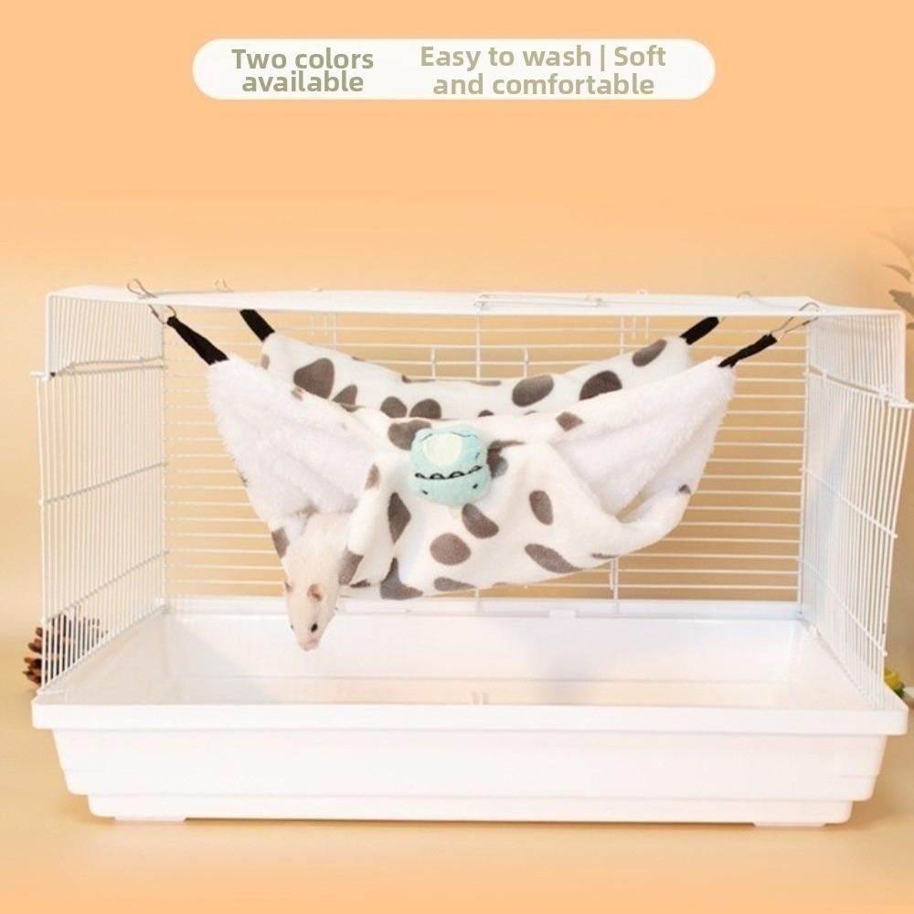 Warm Hamster Hammock Double-layer Small Pet Hanging Beds Cute Hamster Habitat Pet Cage