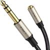 6.35mm Male To 3.5mm Female Extension Cable for Amplifier, TV, Electric Guitar, Mixer, Sound Card.