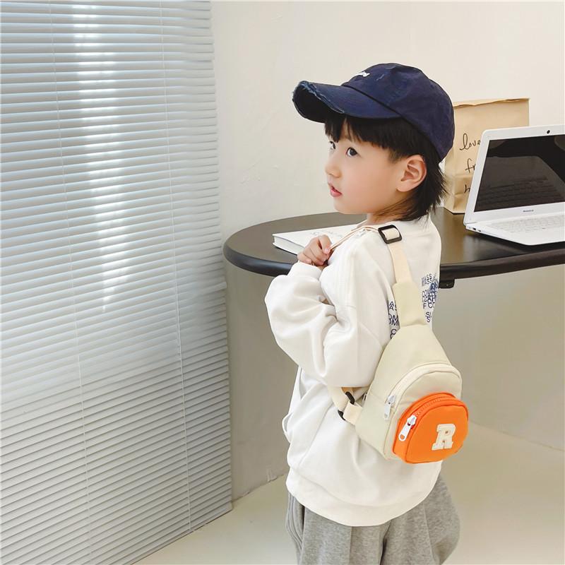 Trendy Nylon Children's Sling Bag With Colorful Letter Prints For Boys And Girls
