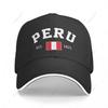 Baseball Cap PERU EST Independence Day Unisex Women Unisex Hip Hop Sandwich Caps Snapback Golf Hat Fishing