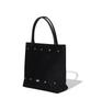 Covernat Woman Clover Heart Suede Tote Bag Black