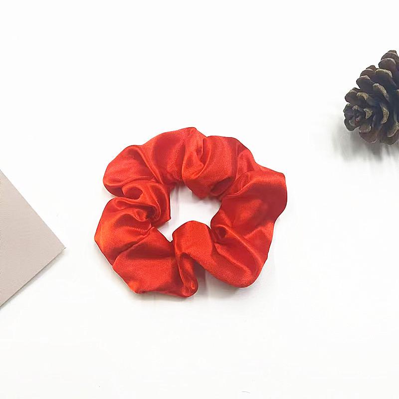 Flauschiger Satin-Haargummi: Einfarbiger, nicht-schädigender Spitzenkopfschmuck für Frauen