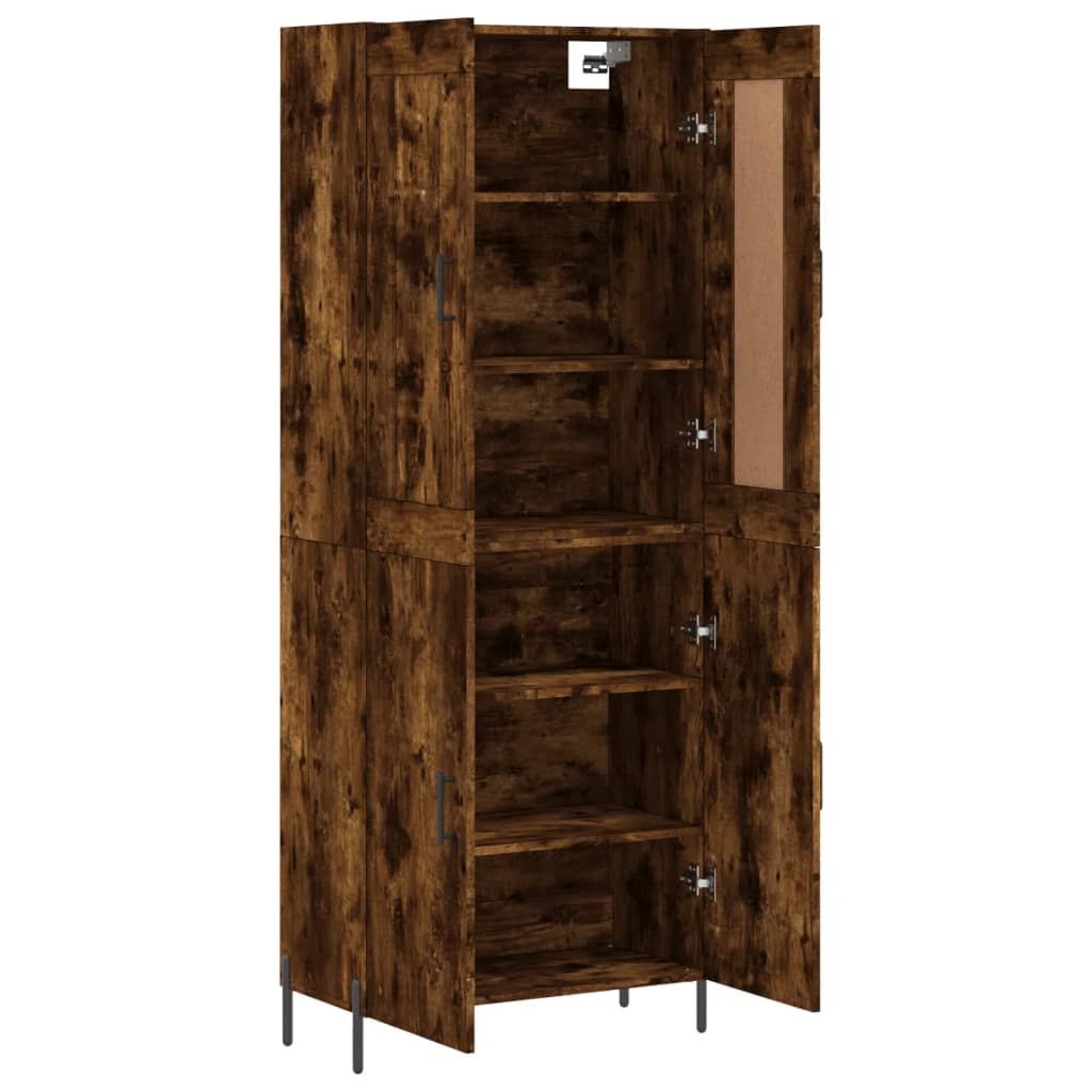 Highboard Smoked Oak 69.5 x 34 x 180 cm Particle Board