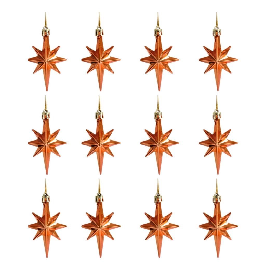 12Pcs Christmas Star Ornaments Nordic for Window Walls Christmas Stockings