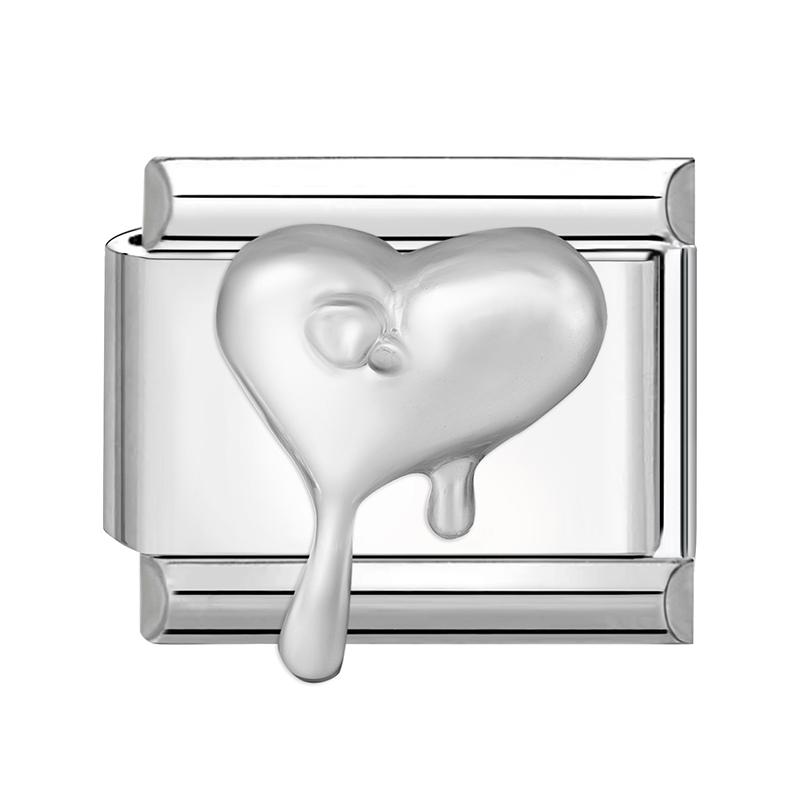 Y2K Heart Bow Knot Star Moon Butterfly Zircon Daisy Cross Italian Charm Links Fit 9mm Stainless Steel Bracelet DIY Making Gifts