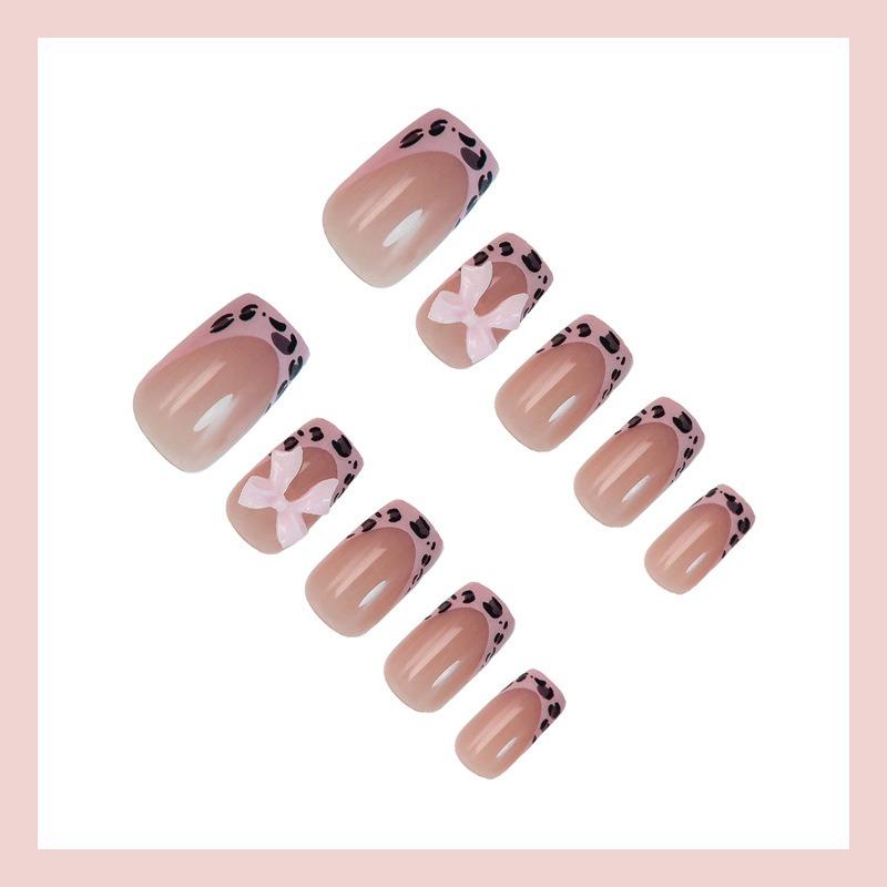 French Style Press On Nails Cartoon Design Women S Fake Nails 24 Pieces